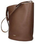 Burberry Brown Leather Bucket Handbag