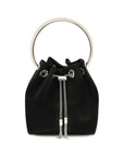 Jimmy Choo Black Silk Bon Bon Bucket Bag