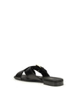Prada black leather criss-cross flat sandals