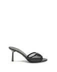 Prada Black Leather Stiletto Heeled Sandals