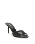 Prada Black Leather Stiletto Heeled Sandals