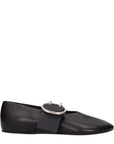 Jil Sander Leather Mary Jane Ballet Flats - Black