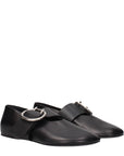 Jil Sander Leather Mary Jane Ballet Flats - Black