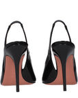 Amina Muaddi Kristina Slingback Heels - Gloss Black