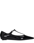 The Attico Juno Patent Leather Ballet Flats - Black