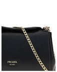 Prada Nappa Leather Shoulder Bag - Black