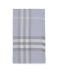 Burberry Checkered Wool Scarf - Light Blue