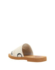 Chloé White Woody Flat Sandals
