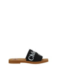 Chloé Black Woody Flat Sandals