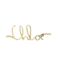 Chloé Logo Gold Brass Thin Belt
