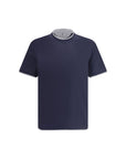 Brunello Cucinelli Deep Blue Cotton T-Shirt