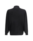 Brunello Cucinelli Wool-Cashmere Long Sleeve Polo Top - Black