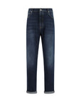 Brunello Cucinelli Medium Blue Straight-Leg Jeans