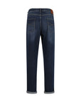 Brunello Cucinelli Medium Blue Straight-Leg Jeans