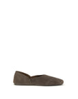 Khaite Brown Leather Ballet Flats
