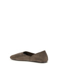 Khaite Brown Leather Ballet Flats