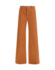 Chloé Terracotta Cotton Flared Pants