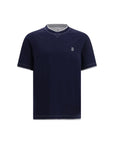 Brunello Cucinelli Deep Blue Cotton T-Shirt