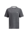 Brunello Cucinelli Gray/Grey Cotton T-Shirt