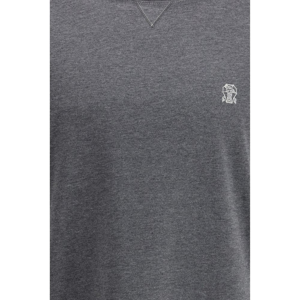 Brunello Cucinelli Gray/Grey Cotton T-Shirt – Runway Door