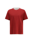 Brunello Cucinelli Red Cotton T-Shirt