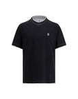Brunello Cucinelli Black Cotton T-Shirt