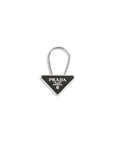 Prada Metal Triangle Logo Key Ring - Black