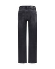 7FOR Slim Straight-Leg Jeans - Black