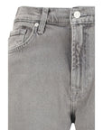 7FOR Bonnie Curvilinear Baggy Jeans - Gray/Grey