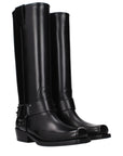 Valentino Garavani Leather Knee-High Boots - Black