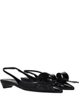 Prada Embellished Knot Black Leather Pumps