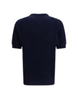 Brunello Cucinelli Deep Blue Linen Knit Top