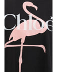 Chloé Pink Flamingo Black T-Shirt