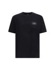 Balmain Logo Black Cotton T-Shirt