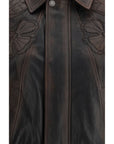 Golden Goose Brown Leather Bomber Jacket
