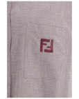 Fendi FF Embroidered Shirt - Iridescent Bordeaux
