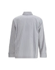 Fendi Striped Asymmetric Shirt - Light Gray/Grey