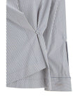 Fendi Striped Asymmetric Shirt - Light Gray/Grey