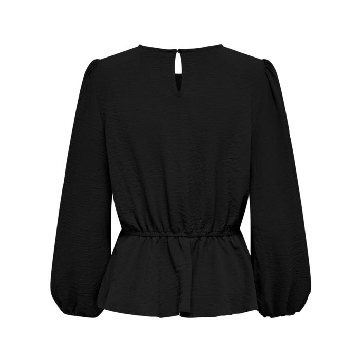 Only Minimalist Peplum Lantern Sleeve Top