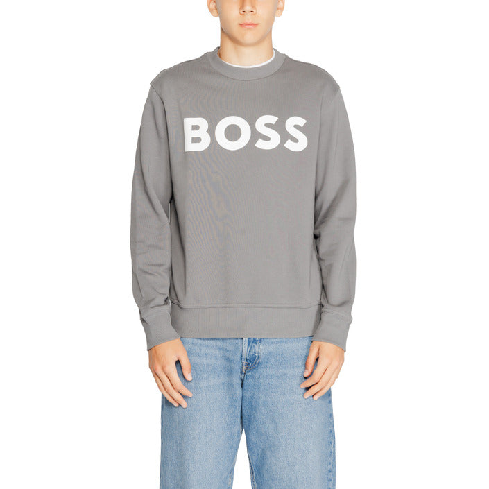 Boss Logo Cotton-Rich Athleisure Sweatshirt