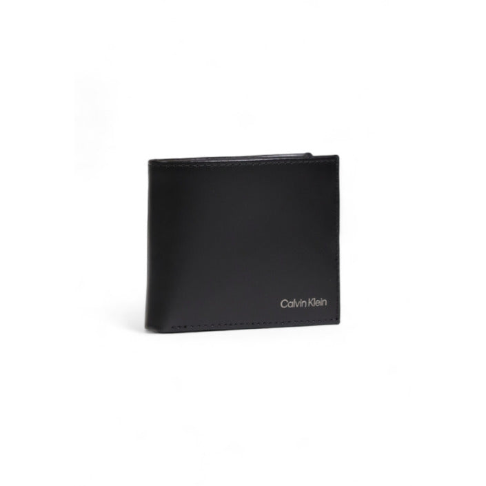 Calvin Klein Logo Genuine Leather Black Wallet