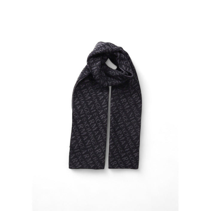 Armani Exchange Logo Monogram Wool Blend Scarf