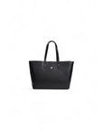 Tommy Hilfiger Logo Black Vegan Leather Tote Bag