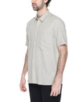Antony Morato Minimalist Short Sleeve Linen-Blend Shirt - beige