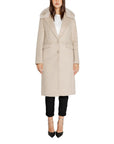 Guess Minimalist Faux Fur Lined Longline Coat