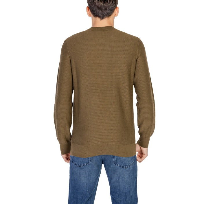 Boss Logo Cotton-Cashmere Turtleneck Sweater