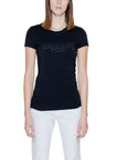 Guess Logo Cotton-Rich Fitted Top - black