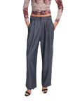 Desigual Minimalist Wide Leg Fit Baggy Suit Pants