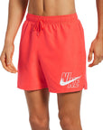 Nike Logo Quick Dry Athleisure Swim Shorts - Orange 