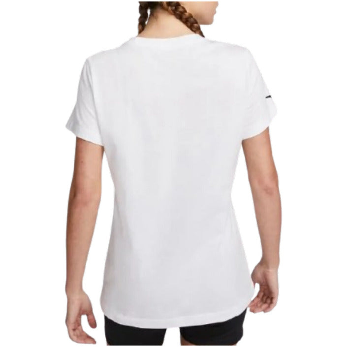 Nike Logo 100% Cotton Athleisure T-Shirt - white